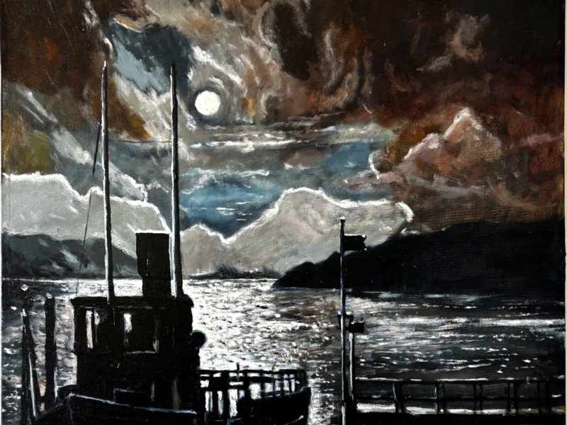 Notte di Luna — olio su tela, 60×80 cm